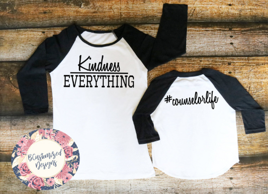 Kindness Over Everything Baseball Tee
