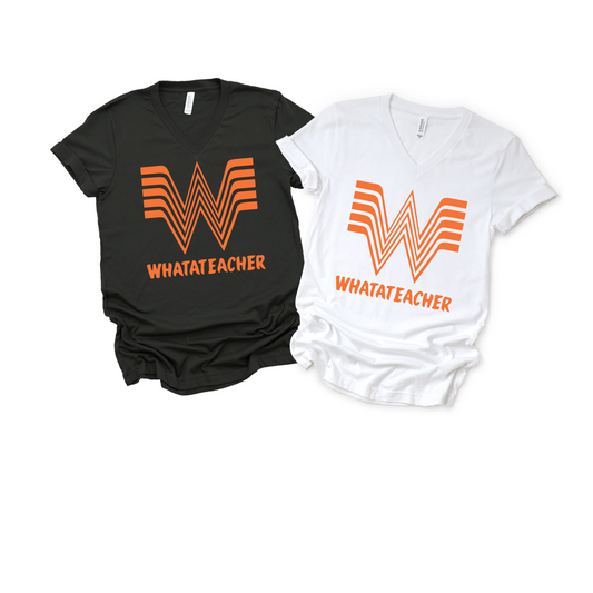 Whatateacher - Women's V Neck