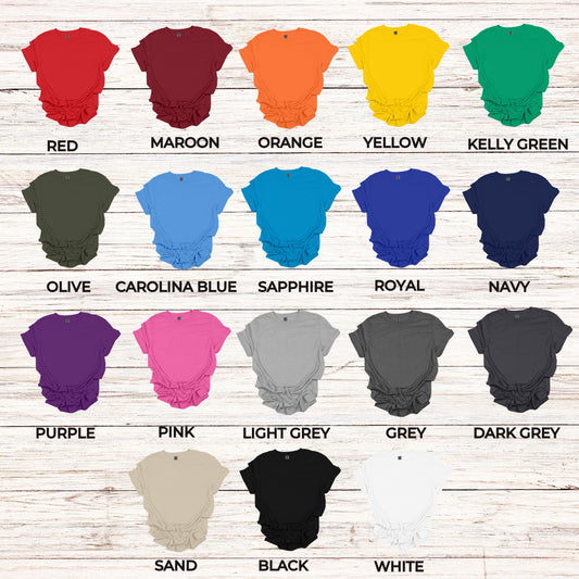 T Shirt Color Options